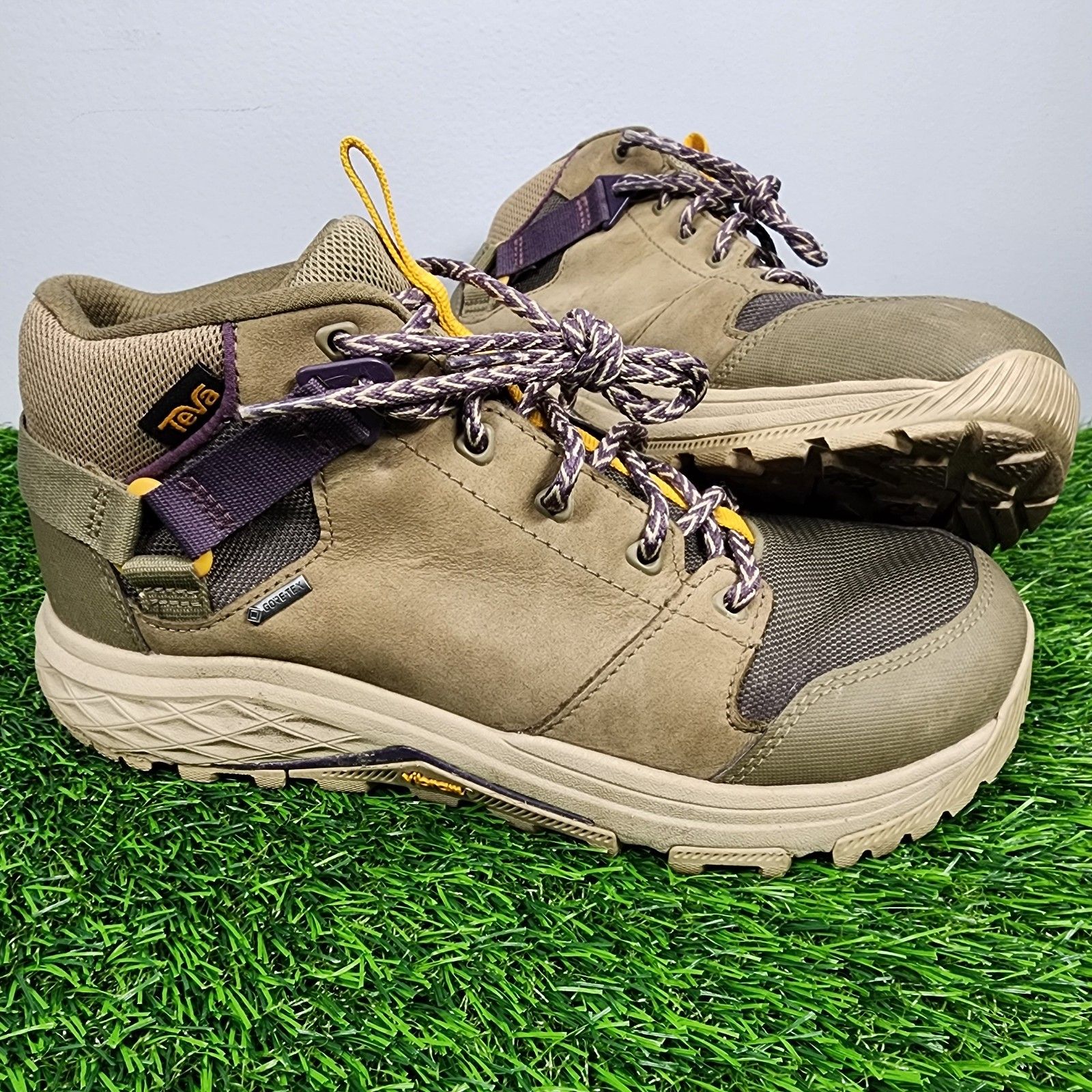 Teva Grandview Gtx Goretex Vibram Sole Hiking Trail Women's Boots 10 Burnt Olive